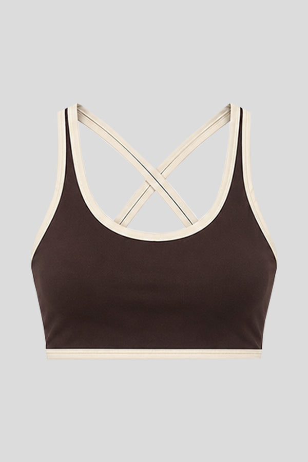 Cross Bra (Chocolate/Ivory)