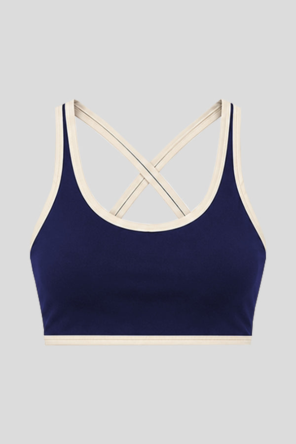 Cross Bra (Navy/Ivory)