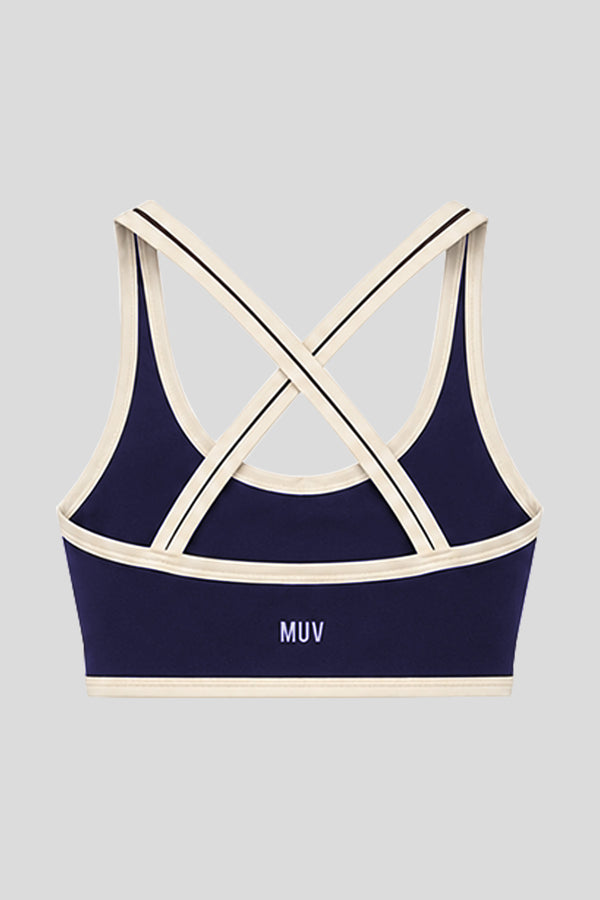 Cross Bra (Navy/Ivory)